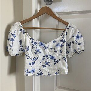 Hollister Floral Cropped Top